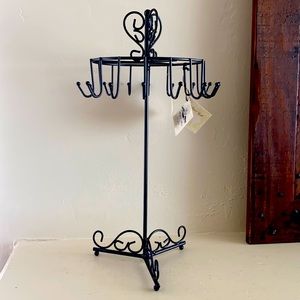 SOLD-Black Metal Jewelry Holder